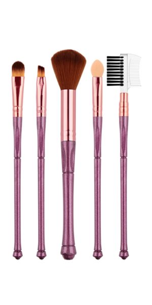 5 Pc Make Up Brush Set - Purple